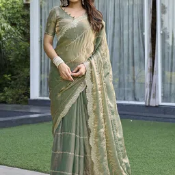 Moda Rapido Floral Embroidered Pure Chiffon Saree-picture-14