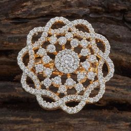 Kushal's Fashion Jewellery Gold-Plated Cubic Zirconia-Studded Adjustable Finger Ring-picture-20