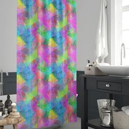 ArtzFolio Blue & Green Printed Waterproof Shower Curtain-image-100