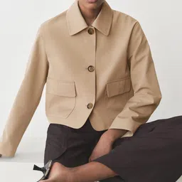 MANGO Pocket Detailing Crop Tailored Jacket-picture-8