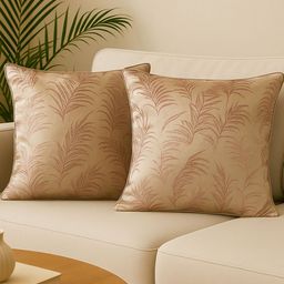 MFD HOME FURNISHING Pink Set of 2 Square Cushion Covers-picture-25