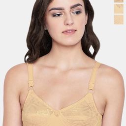 Bodycare Women Self Design Full Coverage Non Wired 3 Pcs Non Padded Bra-11