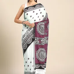 BUTA BUTI Ethnic Motifs Pure Cotton Printed Saree-image-55