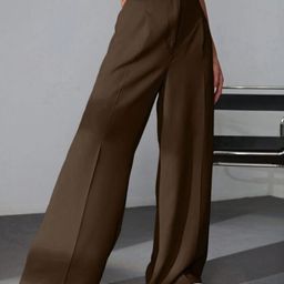 BROADSTAR Women Smart High-Rise Easy Wash Parallel Trousers Trousers-image-99