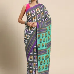 BUTA BUTI Floral Pure Cotton Saree-picture-57