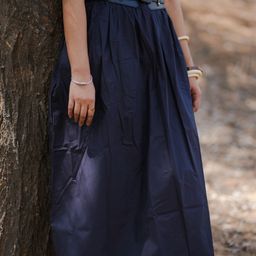 SASSY SAJJA Women Pure Cotton A-Line Slip On Midi Skirt-image-10