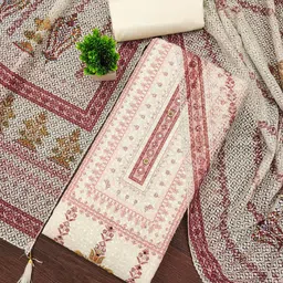 Rangtulika Ethnics Floral Printed Sequinned Unstitched Dress Material-image-63