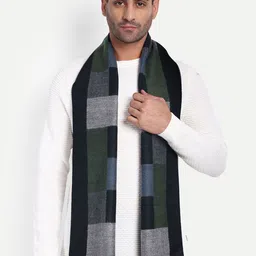 Knitkala Men Checked Merino Wool Mufflers-image-51