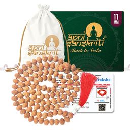Apnisanskriti Unisex 5-Face Chikni Pathri Rudraksha Mala-image-25