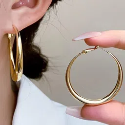 AKISON JEWELS Gold-Plated Hoop Earrings-58