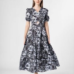 SANSKRUTIHOMES Women Fit & Flare Puff Sleeves Midi Dress-image-8