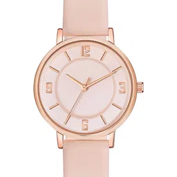 VIRAKTI Women Brass Dial & Leather Straps Analogue Watch F-26-CREAM-Y-image-31