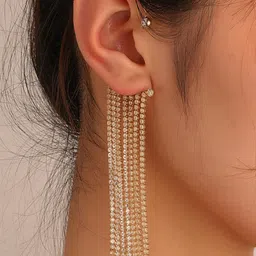 TheVineGirl Contemporary Tassels Ear Cuff Earrings-picture-46