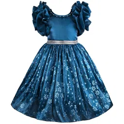 Wish Karo Girls Floral Print Flared Sleeve Fit & Flare Dress-54