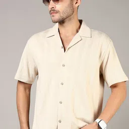 LIMEROAD Men Cuban Collar Casual Shirt-image-58