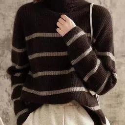 StyleCast Women Striped Turtle Neck Pullover Sweaters-picture-23