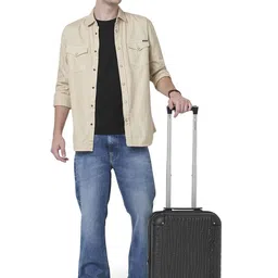 CALVIN KLEIN HYPER LUXE Range Black Hard 22" Cabin Luggage-83
