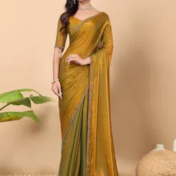 Jinal & Jinal Embroidered Pure Chiffon Saree-picture-31