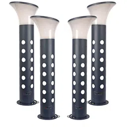 BENE Eden Bollard Grey & White 4 Pieces Abstract Shaped Outdoor Lamps-5