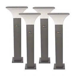 BENE Helsinki Bollard 4 Pieces Grey & White Waterproof & Rustproof Outdoor Lamps-image-13