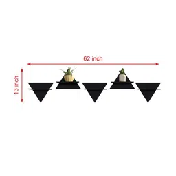 RANDOM Set of 5 Black MDF Triangular Wall Shelves image 4