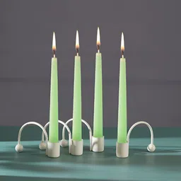Homspurts White 4 Pieces Tea Ligh Candle Holders-30