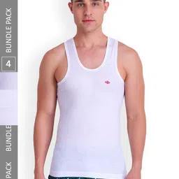 T.T. Men Pack Of 4 Titanic HalfSleev Pure Cotton Vests-image-50