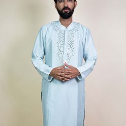 KUNDALI KAKSHAY Men Embroidered Mirror Work Kurta-picture-26