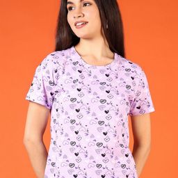 V-Mart Women Conversational Printed Round Neck Cotton T-shirt-picture-6