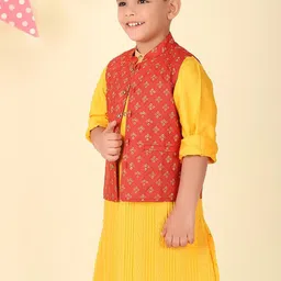 Fabindia Boys Hand Block Printed Nehru Jacket image 5