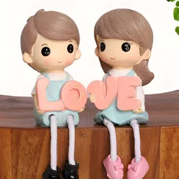 INTERNATIONAL GIFT Blue And Pink LOVE Sign & Dangling Legs Figurine Showpiece-image-64