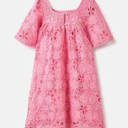 United Colors of Benetton Girls Embroidered A-Line Dress-49