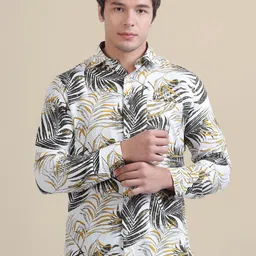 AMSWAN Men Floral Opaque Printed Casual Shirt-picture-11