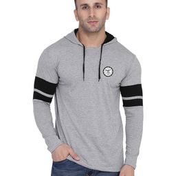 Blisstone Men Striped Hooded Slim Fit T-shirt-picture-21