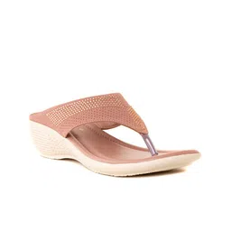 Khadims Women Embellished Wedge Heel Sandals with Laser Cuts-picture-31