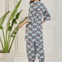 WineRed Printed Tunic With Trouser Co-Ords image 5