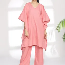 LetsDressUp V-Neck Cotton Kaftan Kurta-picture-45