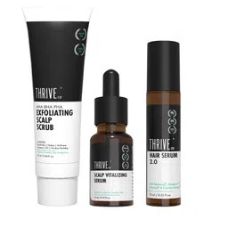 Thriveco Scalp Exfoliating Scrub & Scalp Vitalizing Serum & Hair Serum- 25ml & 10ml& 10ml image 1