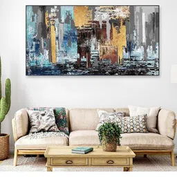 DEKORSTATION Multicoloured 1 Piece Canvas Abstract Wall Paintings-13
