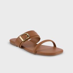 20Dresses Women Square Toe Open Toe Flats with Buckles-51