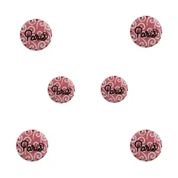 Indianshelf 6-Pcs Pink & White Printed Ceramic Knobs-image-98