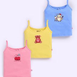 MooNKids Kids Pack Of 3 Printed Pure Cotton Vests-image-73