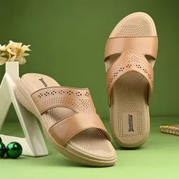The Roadster Lifestyle Co Women Textured Laser Cuts Comfort Open-Toe Flats-picture-54