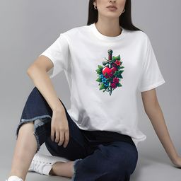KAIDO Women Pure Cotton T-shirt-image-78