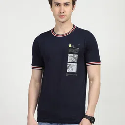 Global Republic Graphic Printed Applique Cotton T-shirt-image-74