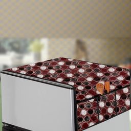 The Furnishing Tree Maroon Printed Refrigerator Cover-image-72