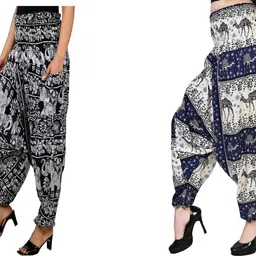 narnari Printed Rayon Women Harem Pants-picture-40