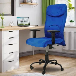 TITAN(velvet) HB ADJUST HANDLES Office revolving Chair with 1 Year Wrty Synthetic Office Adjustable Arm Chair-image-97