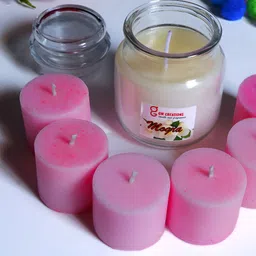 Aura Pink 6 pieces Pillar Candle-image-36