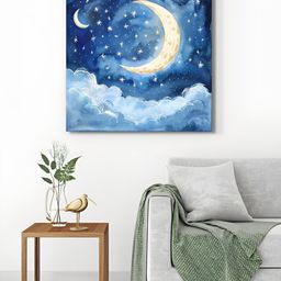 999Store Blue & White 1 Piece Canvas Other Wall Paintings-image-44